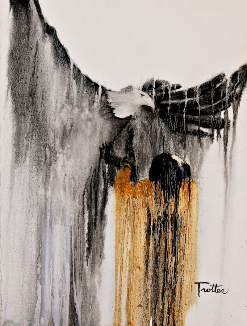 abstract eagle painting